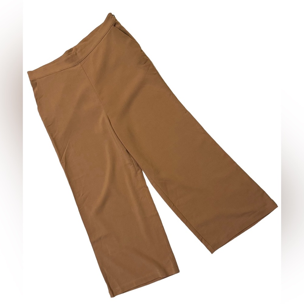 Amour Vert Wide Leg Pants in Camel Brown